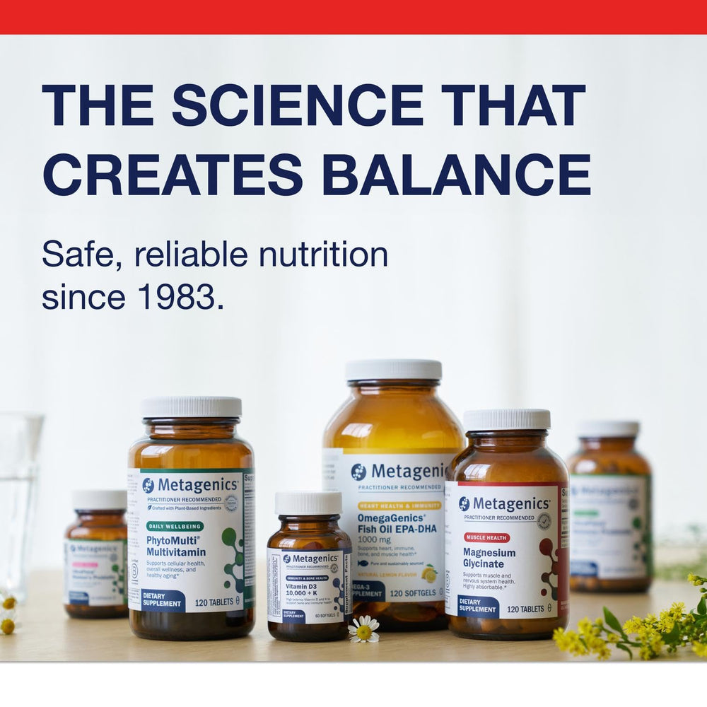 Metagenics Ultra Protein Bar paired with drink suggesting convenient meal replacement idea.