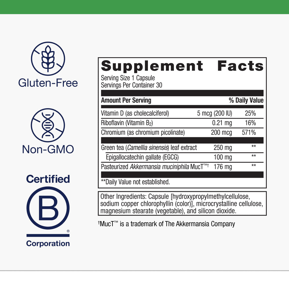 Metagenics UltraFlora Akkermansia closeup highlights the gut-mucus interaction benefit.