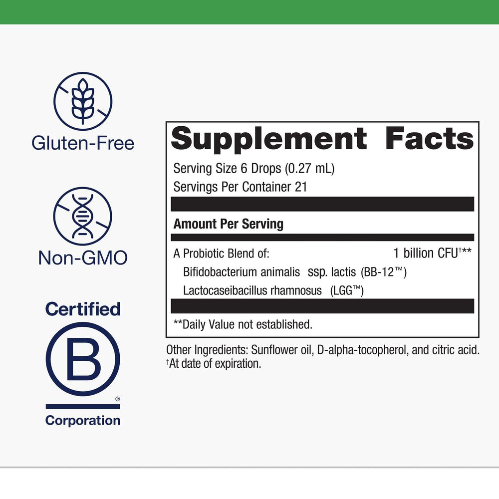 Dropper bottle for Metagenics UltraFlora Baby Probiotic