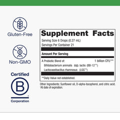 Dropper bottle for Metagenics UltraFlora Baby Probiotic