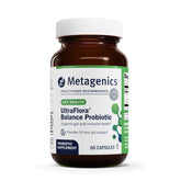 Front view of Metagenics UltraFlora Balance Probiotic bottle