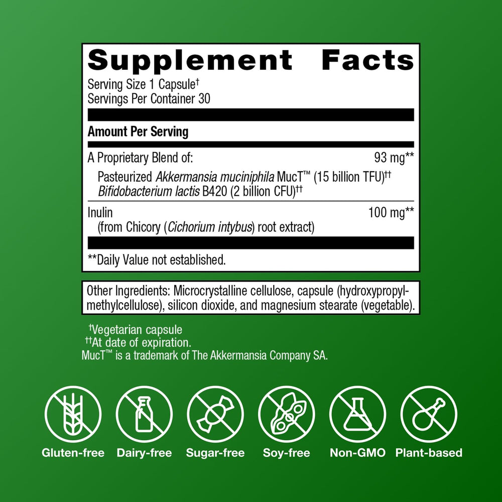 Close-up of UltraFlora Triplebiotic capsules