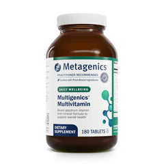 Front view of Metagenics Multigenics Multivitamin bottle, 180 tablets