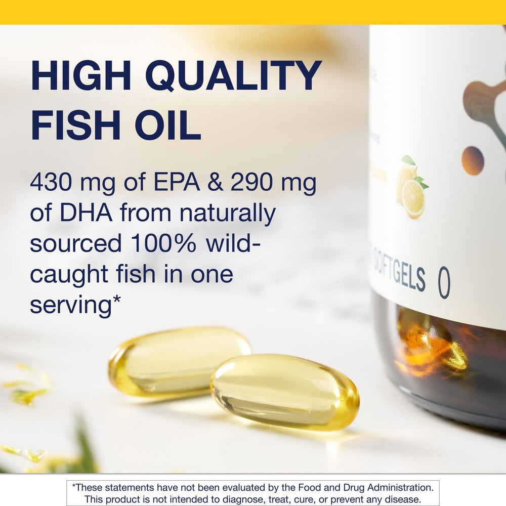 Sustainability and purity icons on OmegaGenics packaging