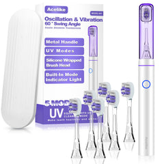 Metal electric toothbrush with UV mode and 60-degree oscillation