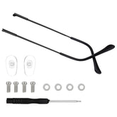 Metal glasses arm replacement in black (138mm x 3mm)