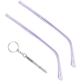 Pair of metal glasses replacement arms for thin frames