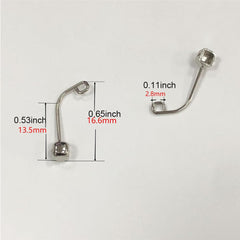 metal nose pad holder with bridge plug-in piece