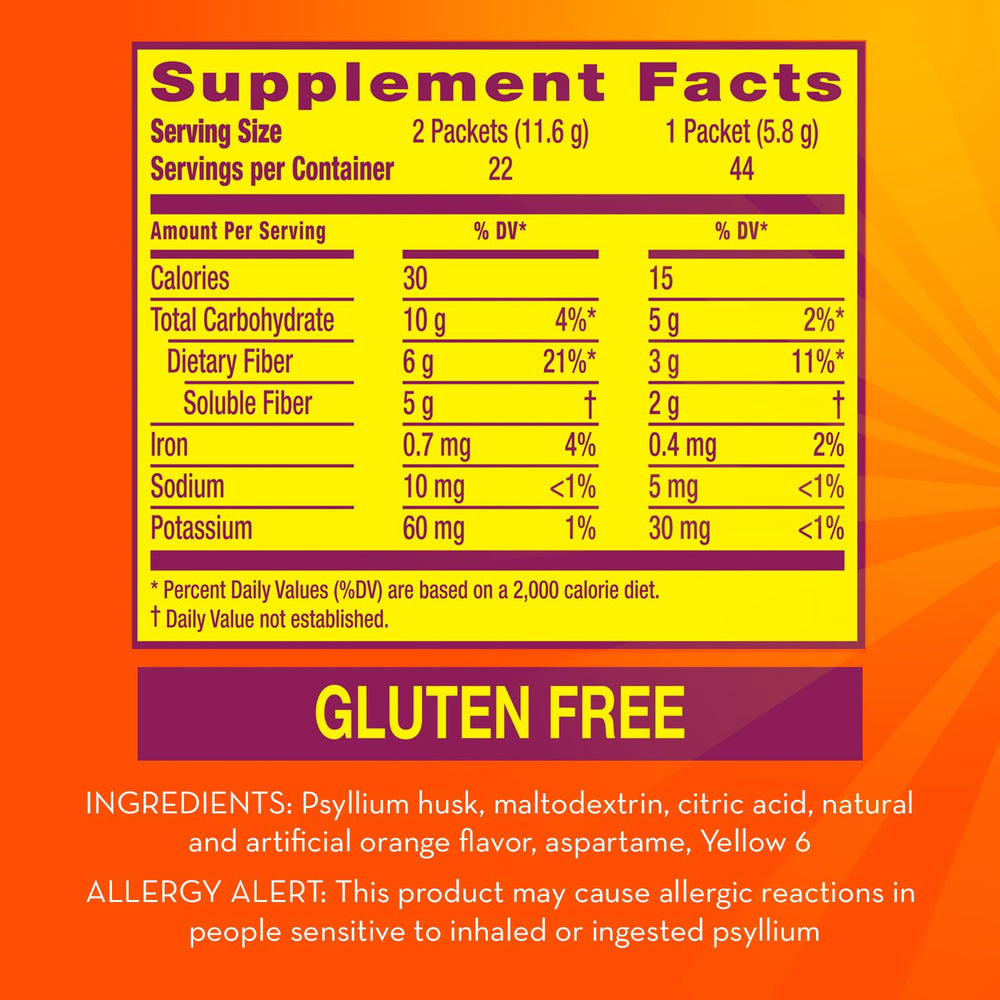 Metamucil 44-pack count keeps a steady fiber routine ready.