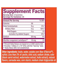 Front view of 90-count Metamucil Fiber Gummies packaging