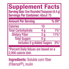 Graphic detailing the features of Metamucil Clear Fiber Blend