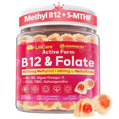 Hero image of Methyl B12 and L-Methylfolate gummies bottle 60ct