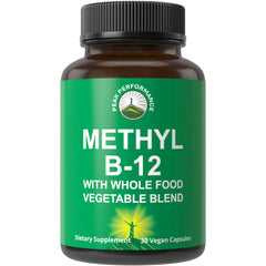 Methyl B12 vitamin with whole-food blend of 25 vegetables and fruits in capsules