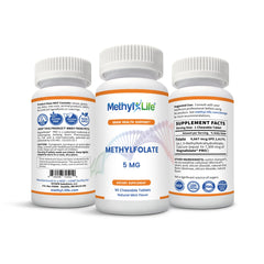 Close-up of L-Methylfolate chewable tablets