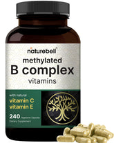 Bottle of Methylated B Complex Vitamins with 240 capsules