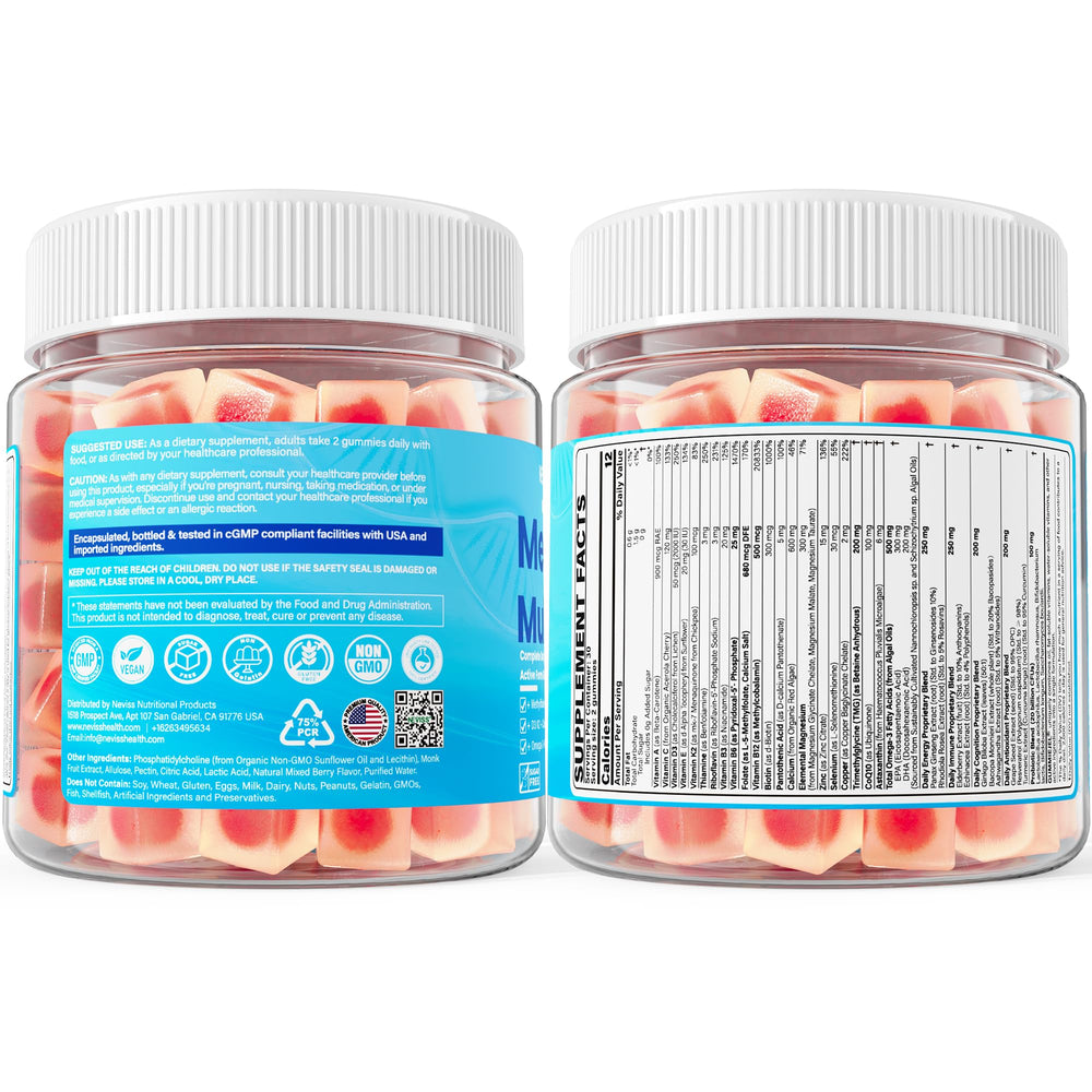 Lifestyle shot of adults taking methylated multivitamin gummies