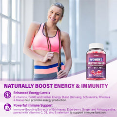 Nutrition facts panel for Methylated Multivitamin Gummies for Women