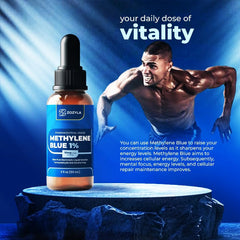 Label detail of Methylene Blue 1% Enhanced Liquid Solution 2 oz