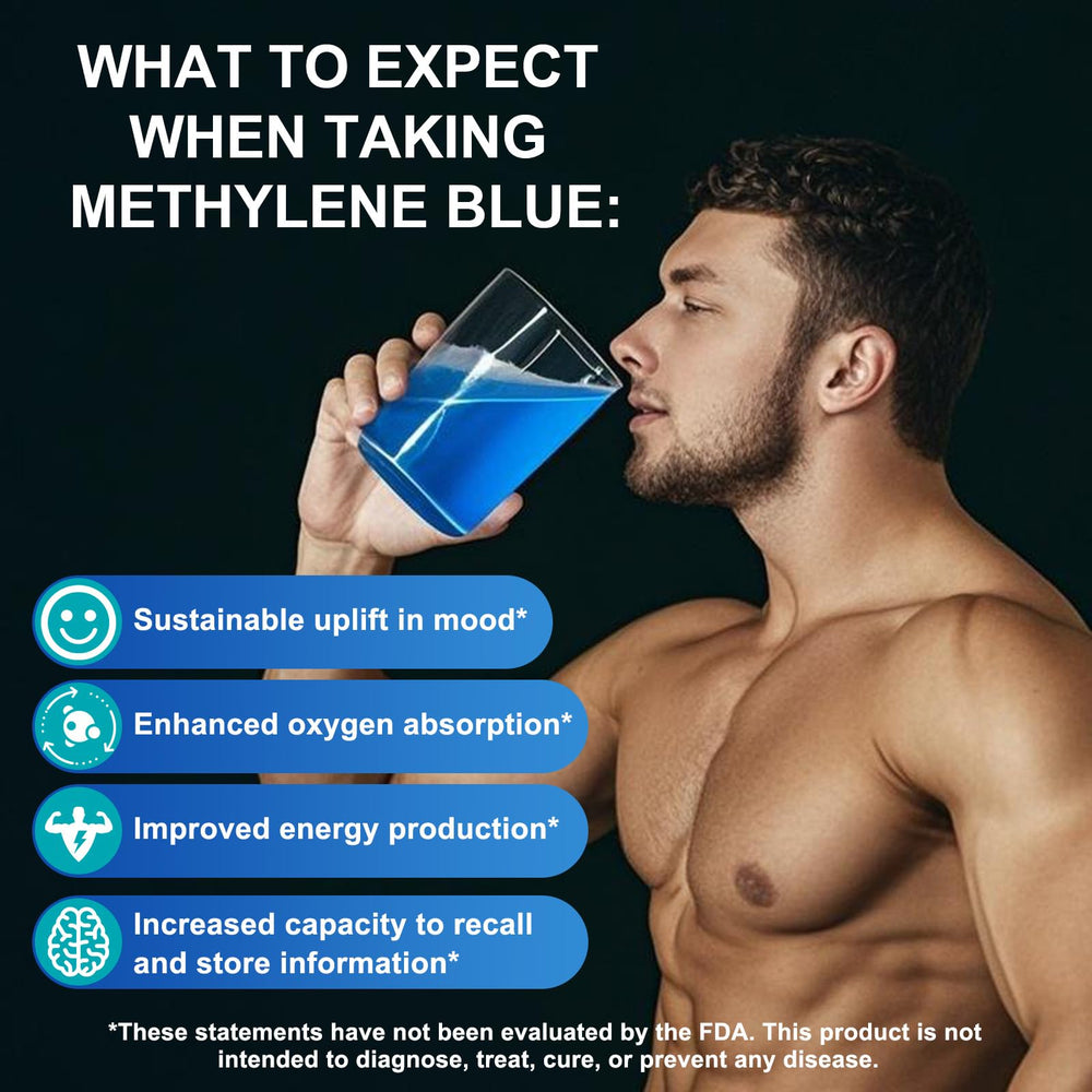 Graphic illustrating antioxidant benefits of methylene blue