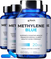 Front view of Ultimate Methylene Blue Capsules 20mg bottle