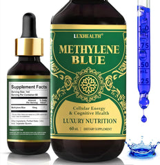 Methylene Blue Drops 1% bottle with label, 2 fl oz
