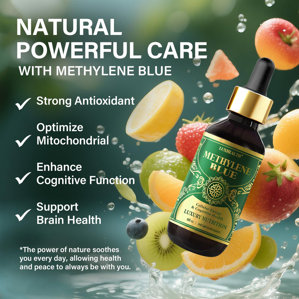 Vegan and Non-GMO certification badge for Methylene Blue Drops 1%