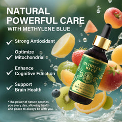 Vegan and Non-GMO certification badge for Methylene Blue Drops 1%