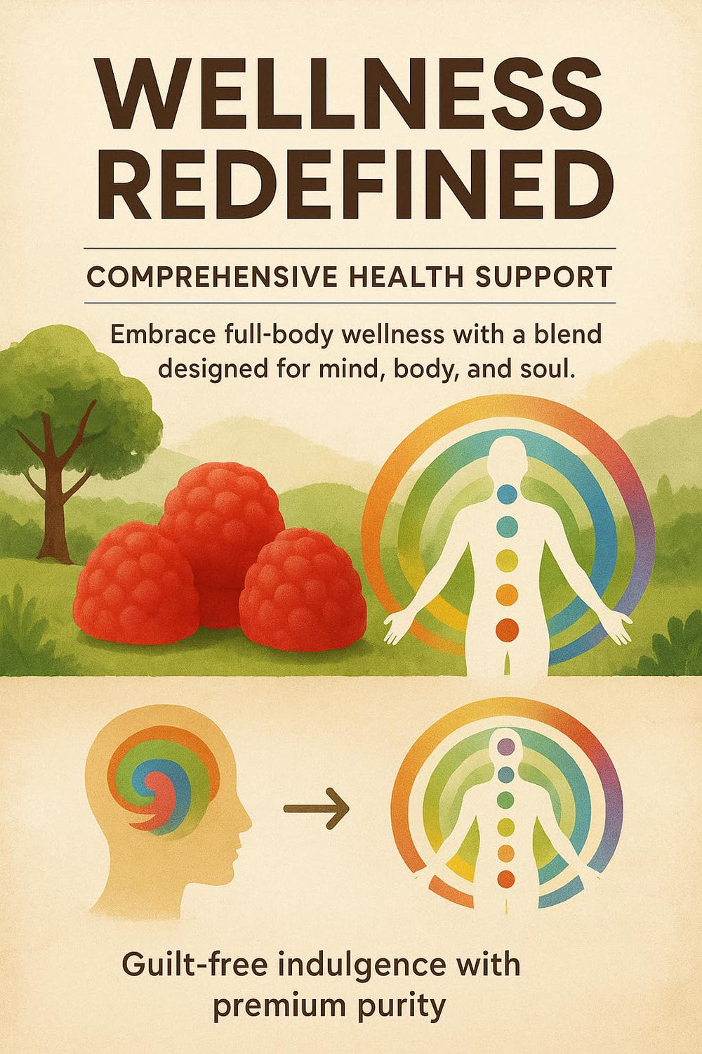 Ingredients chart for Sugar Free Methylene Blue Gummies