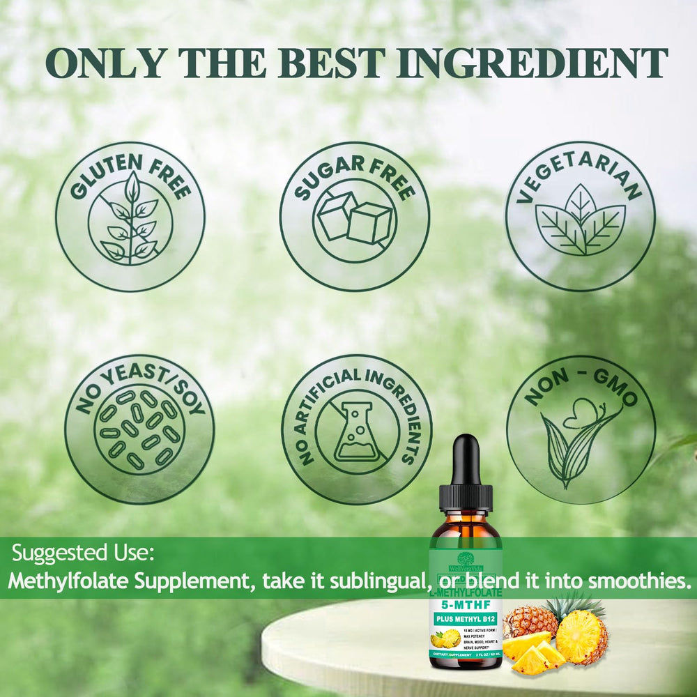 Kids dosage illustration for methylfolate drops