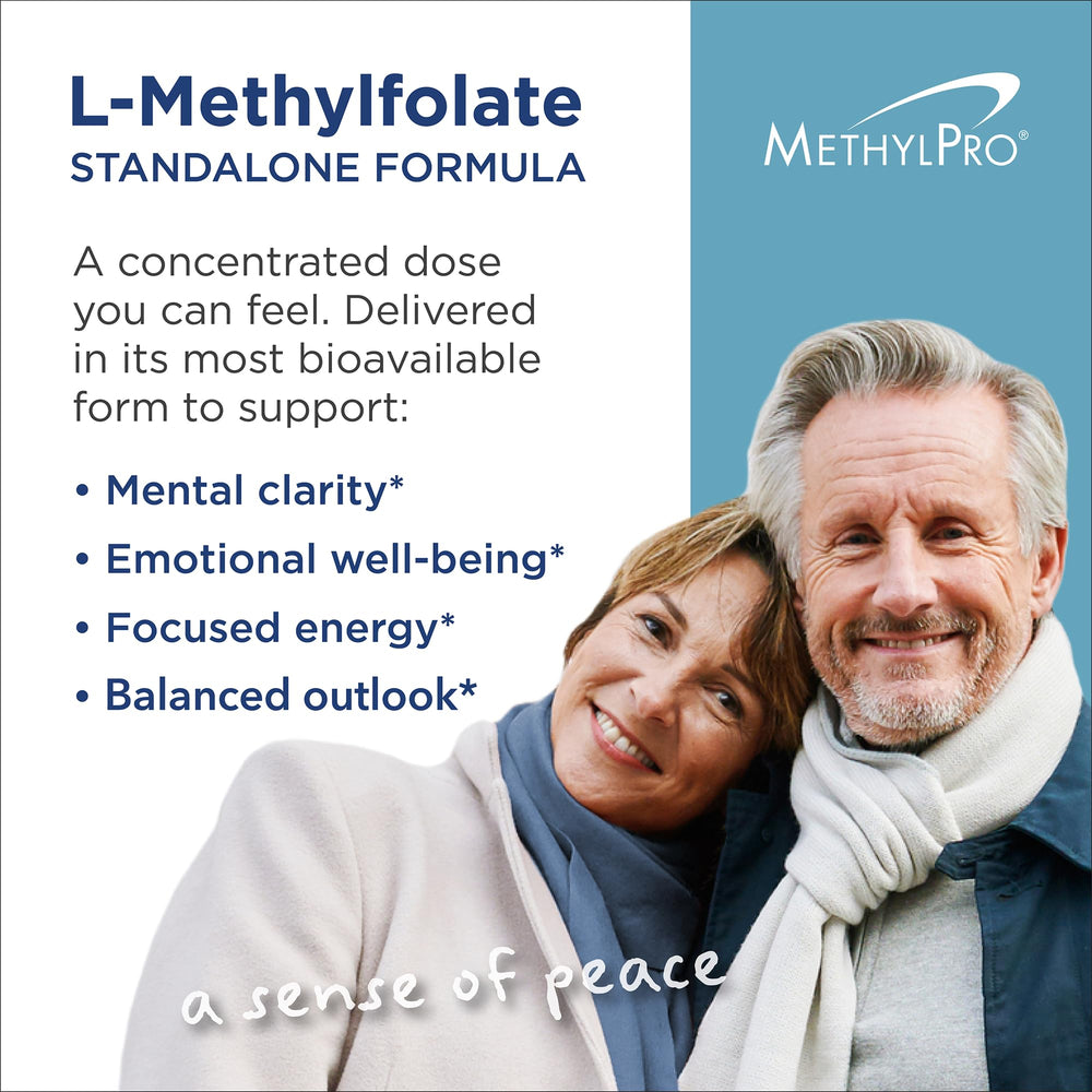 Close-up of MethylPro L-Methylfolate 10 mg label