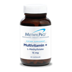 MethylPro Multivitamin bottle front label - iron-free