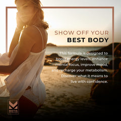 METISNutrition Pyro Stim 7 lifestyle shot for workouts and focus sessions.