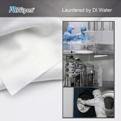 Wipes laundered and packaged in a Class 100 cleanroom