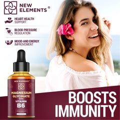 Wellness lifestyle image featuring magnesium glycinate drops