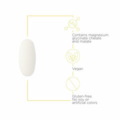 Close-up of Magnesium Glycinate Plus tablets