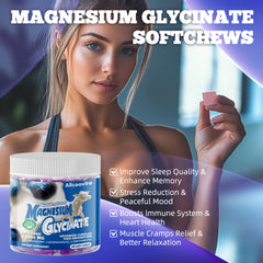 Bottle of Magnesium Glycinate Soft Chews with 60-day supply