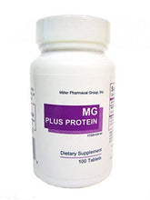 Mg Plus Protein Miller bottle with 100 tablets (133 mg magnesium) - front view