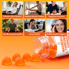 Two gummies showing orange color and texture