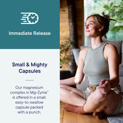 Nutritional facts on Mg-Zyme bottle back