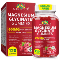Bottle of 120 count magnesium glycinate gummies with L-Threonate