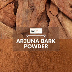 Product label showing mGanna Arjuna powder