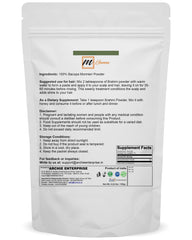 Back view of Brahmi powder resealable pack with label