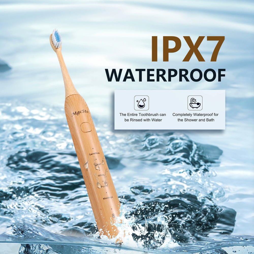Packaging showing two bamboo toothbrushes included