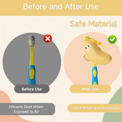 Kids-Friendly Banana Smile Design on Toothbrush Holder