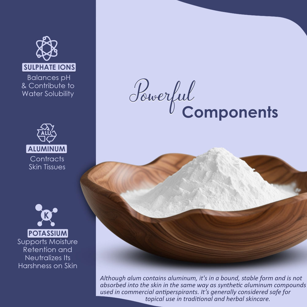 Underarm freshness with Mi Nature Alum Powder