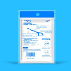Travel-friendly dental floss picks shown in a pocket