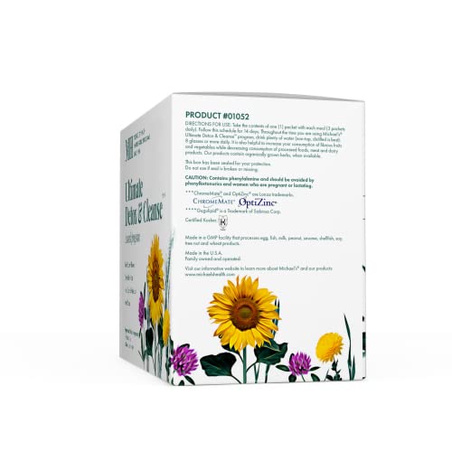 MICHAEL'S detox-2week-program-bottle-and-packets show travel-friendly convenience