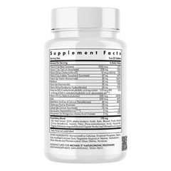 Nutrition facts and serving size information on label