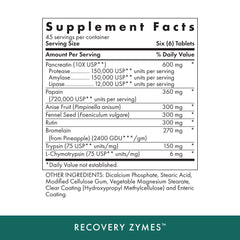 Close-up of enteric-coated pancreatin tablets from Recovery Zymes
