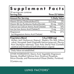 Close-up of vegetarian capsules from Lung Factors